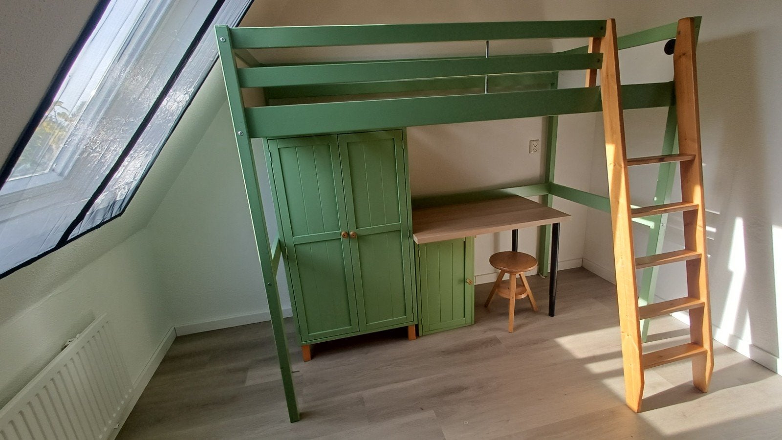 hoogslaper met kast en bureau, Ophalen, Gebruikt, Hoogslaper