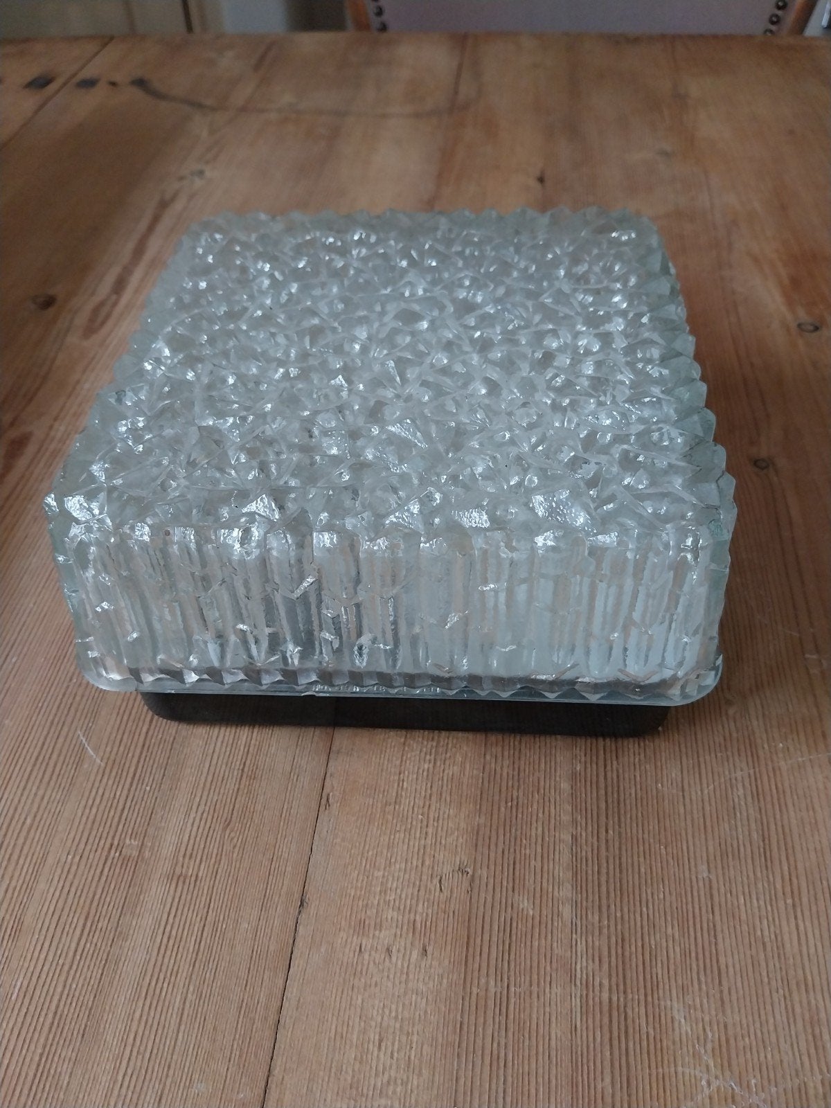 Vintage Franse Holophane plafonnière, Ophalen of Verzenden