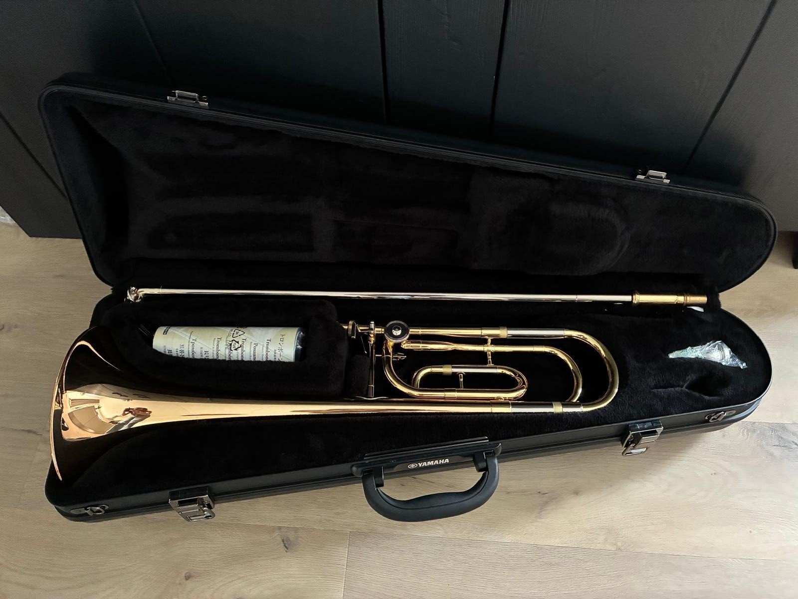 Yamaha YSL-356GE trombone, zo goed als nieuw, Ophalen, Zo goed als nieuw, Tenor, Met koffer