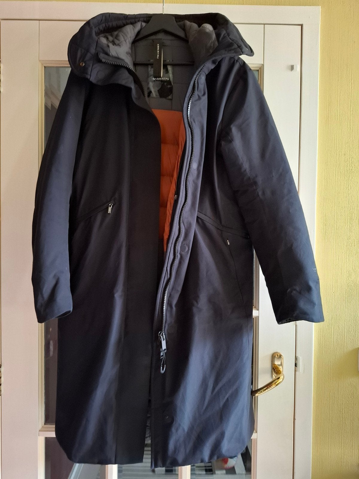 Krakatau Long Parka Qw319 Gaia winterjas - Maat L, Zwart, Maat 42/44 (L), Ophalen of Verzenden, Krakatau