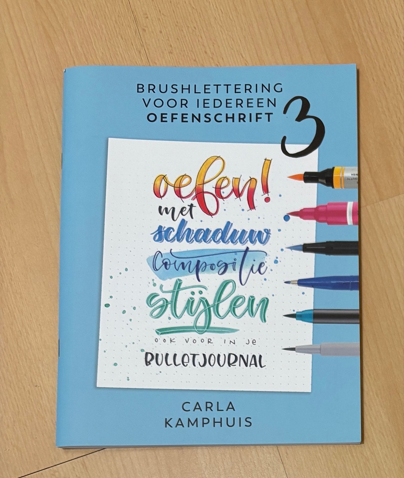 Brushlettering Oefenschrift 3 - Carla Kamphuis, Ophalen of Verzenden, Nieuw, Boek of Gids
