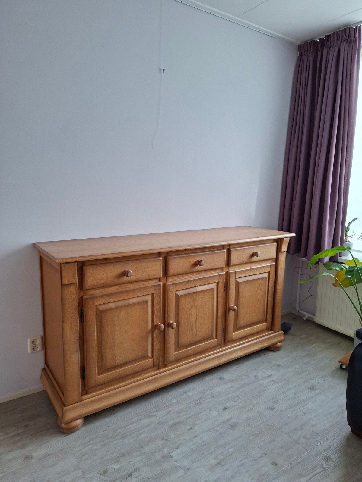 Eikenhouten Dressoir - 50,5 × 177 × 95,3 cm, Ophalen, Gebruikt, 150 tot 200 cm, Eikenhout