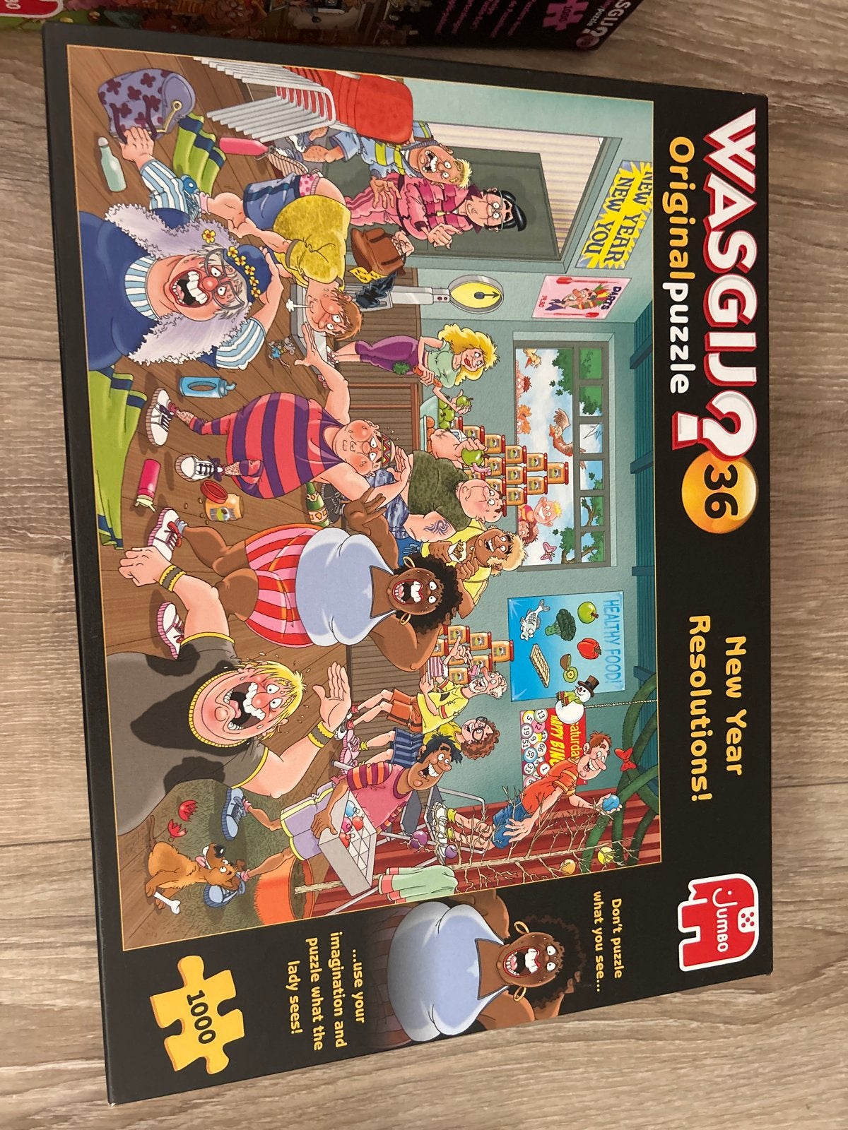 Wasgij Original 36: New Year Resolutions! 1000 stukjes, Ophalen, 500 t/m 1500 stukjes, Zo goed als nieuw, Legpuzzel