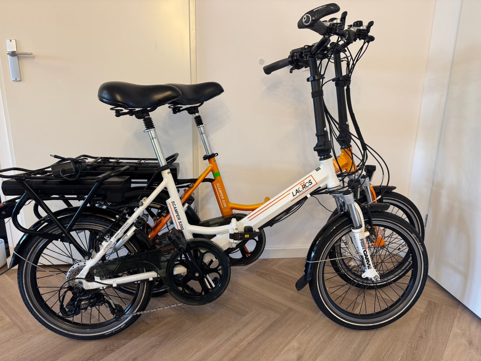 2x Zgan Lacros S200 elektrische vouwfietsen 20 inch, Fietsen en Brommers, Fietsen | Vouwfietsen, Ophalen, Zo goed als nieuw, 20 inch of meer