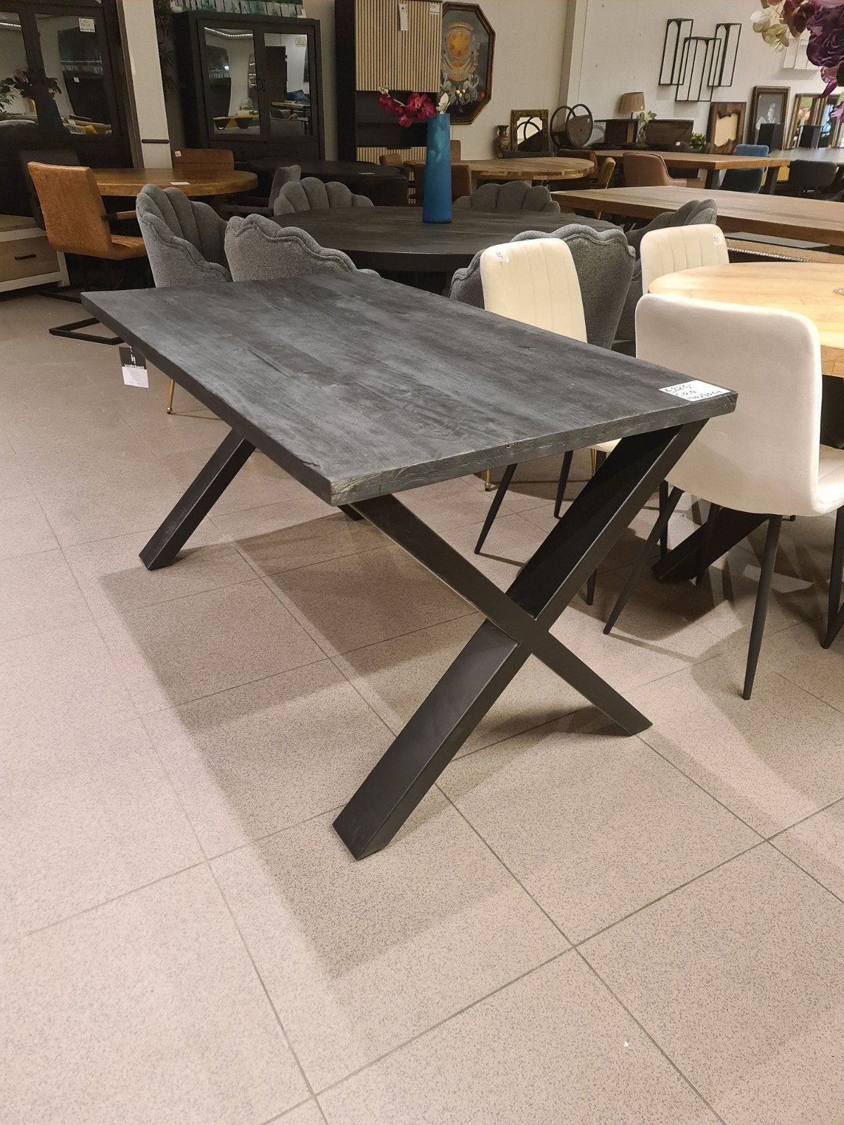 nieuwe icatchers cod eettafel 140x80cm zwart mango  €225, Ophalen, Hout, Zwart, .