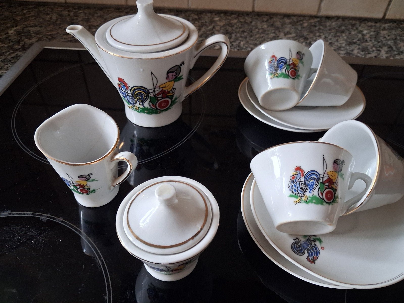 Vintage kinder serviesje, Ophalen of Verzenden
