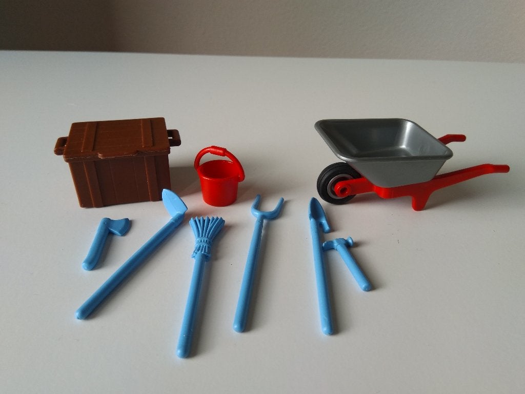 Playmobil tuingereedschap boerderij, Losse onderdelen, Overige typen, Ophalen of Verzenden, Zo goed als nieuw