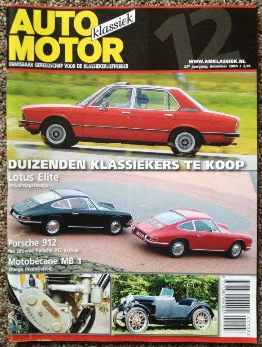 AMK: BMW E12, Porsche 912, Lotus Elite, Austin Kimberley, MG, Ophalen of Verzenden, Zo goed als nieuw, Algemeen