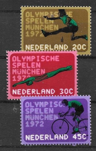 Nederland 1972 Olympische Spelen, Verzenden, Postfris
