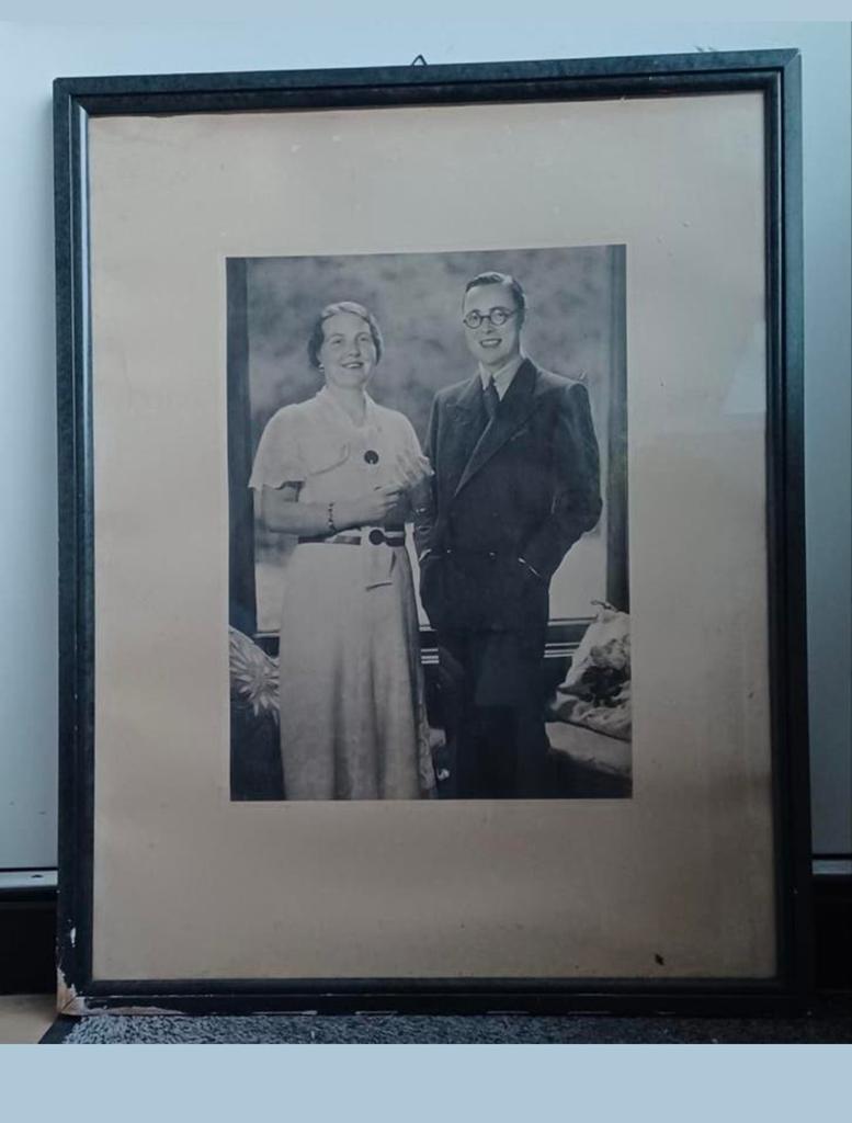 Ingelijste foto Prinses Juliana en Prins Bernhard, Ophalen