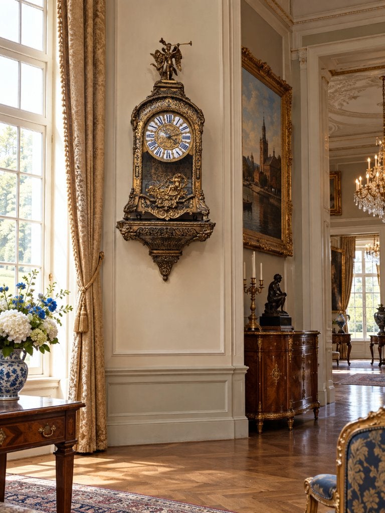 Antieke Boulle klok, Antiek en Kunst, Ophalen