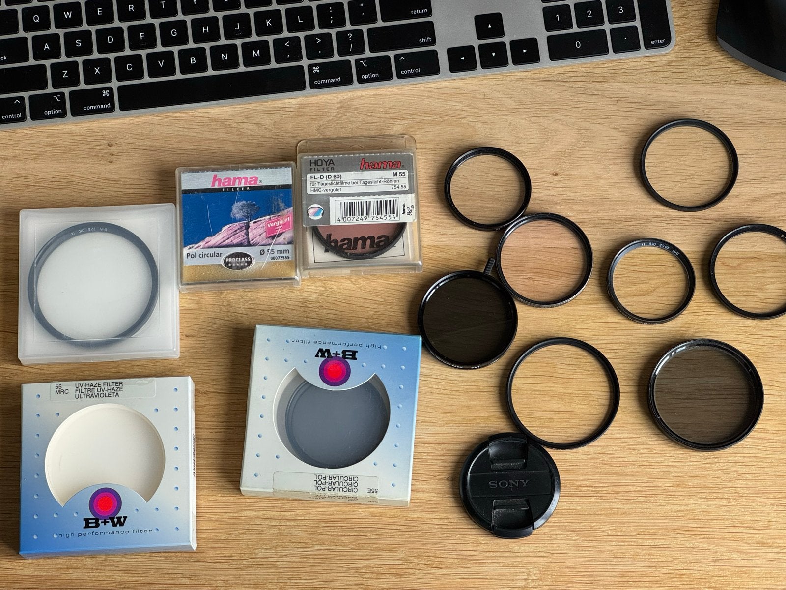 Diverse camerafilters: 49, 55, 62 en 72mm. UV en Polarisatie, B+W, UV-filter, Ophalen of Verzenden, Zo goed als nieuw