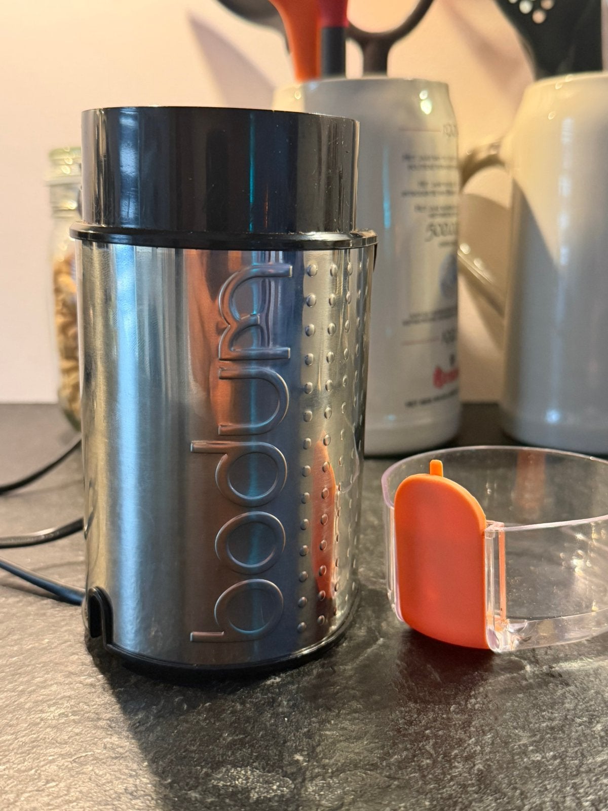 Bodum koffiebonen maler 11160-4PL Stainless Steel, Ophalen of Verzenden, Gebruikt, Overige merken, Koffiemolen