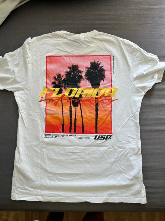 Shirt FSBN wit Florida print xs, Wit, Overige maten, Ophalen of Verzenden, Zo goed als nieuw