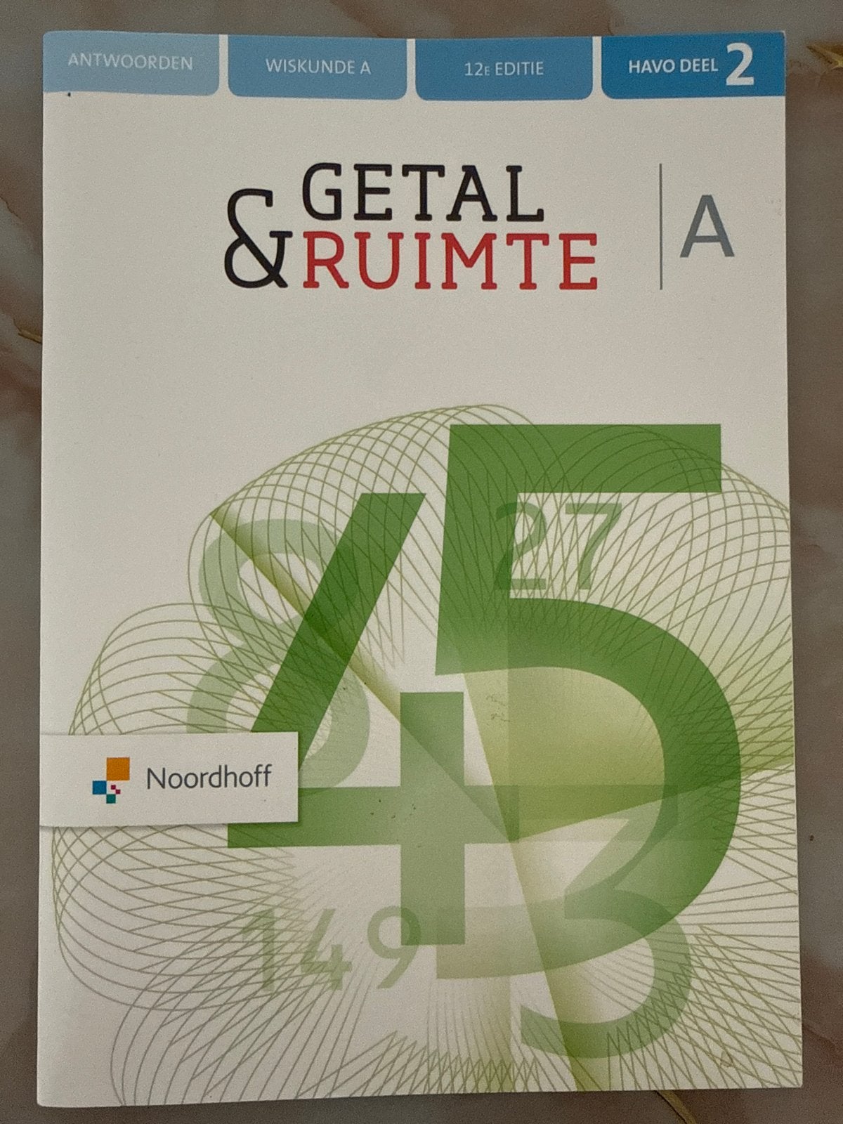 Getal & Ruimte A, HAVO deel 2, 12e editie, Boeken, Schoolboeken, Ophalen of Verzenden, Zo goed als nieuw, HAVO, Wiskunde A