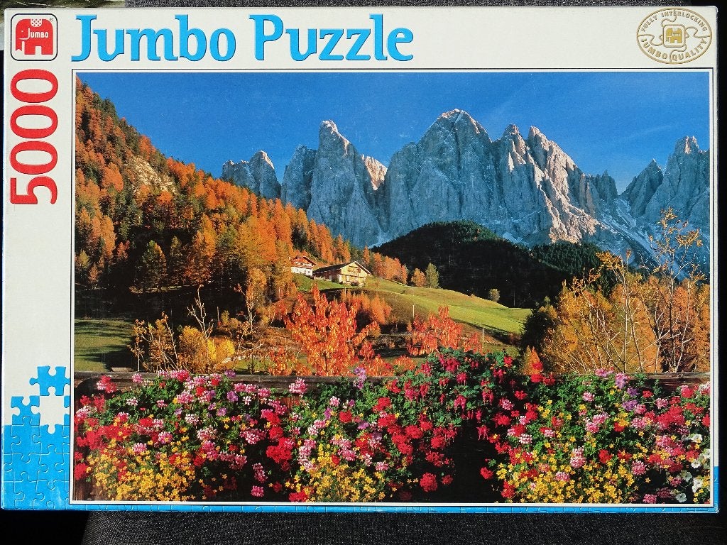 Puzzle Jumbo 5000 stukjes compleet, Ophalen of Verzenden, Meer dan 1500 stukjes, Gebruikt, Legpuzzel