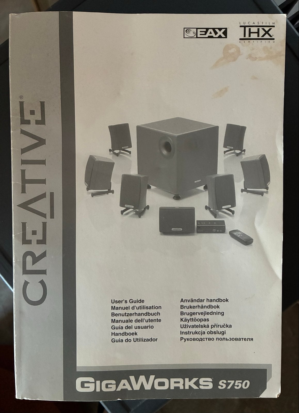 VERKOCHT Creative Cambridge GigaWorks S750 7.1 THX Surround, Ophalen, Gebruikt