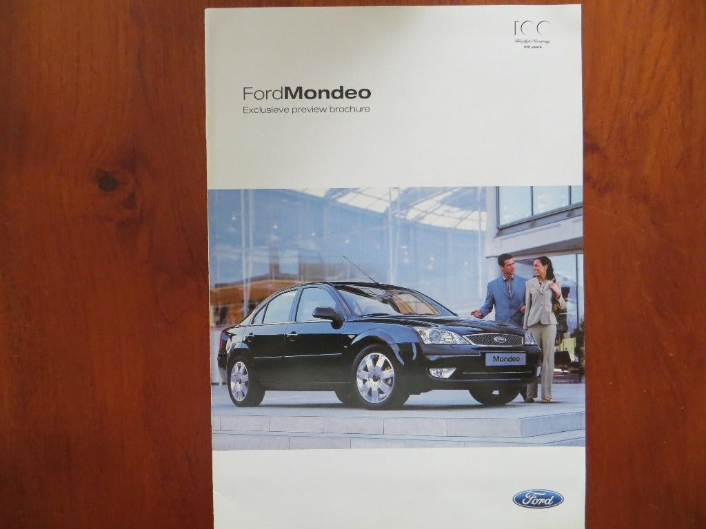 Ford Mondeo Exclusieve preview brochure (juni 2003), Ophalen of Verzenden, Nieuw, Ford