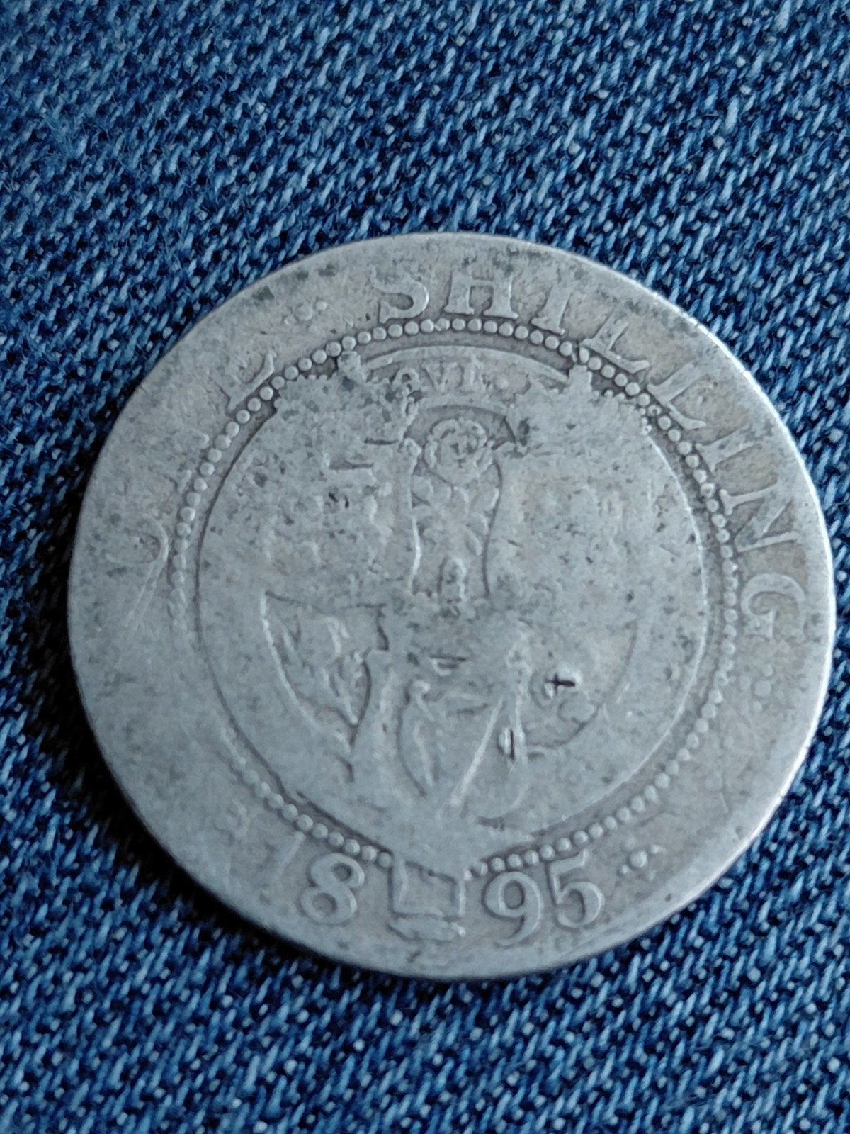 Engeland 1 Shilling 1895 Victoria  - Zilver, Verzenden, Overige landen, Losse munt, Zilver