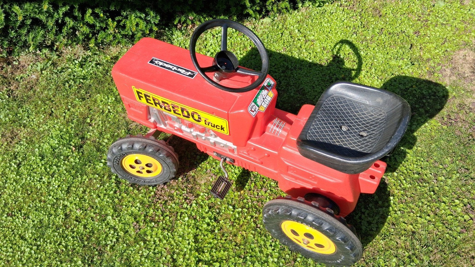 Ferbedo Truck Trapauto met Aanhanger - Rood, Ophalen, Gebruikt, Trapvoertuig