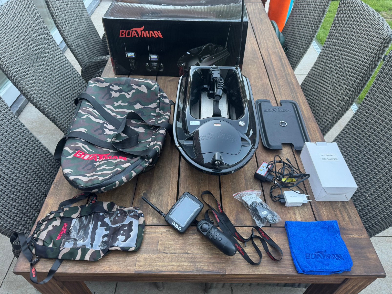 Boatman actor plus met fishfinder dieptemeter + veel extras, Watersport en Boten, Ophalen of Verzenden, Nieuw, Complete set