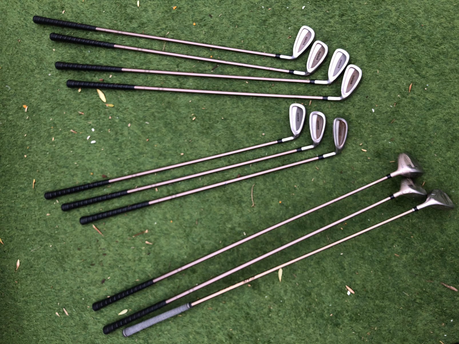 Complete golfset: ijzers en woods callaway taylormade, Ophalen of Verzenden, Gebruikt, Set, Overige merken