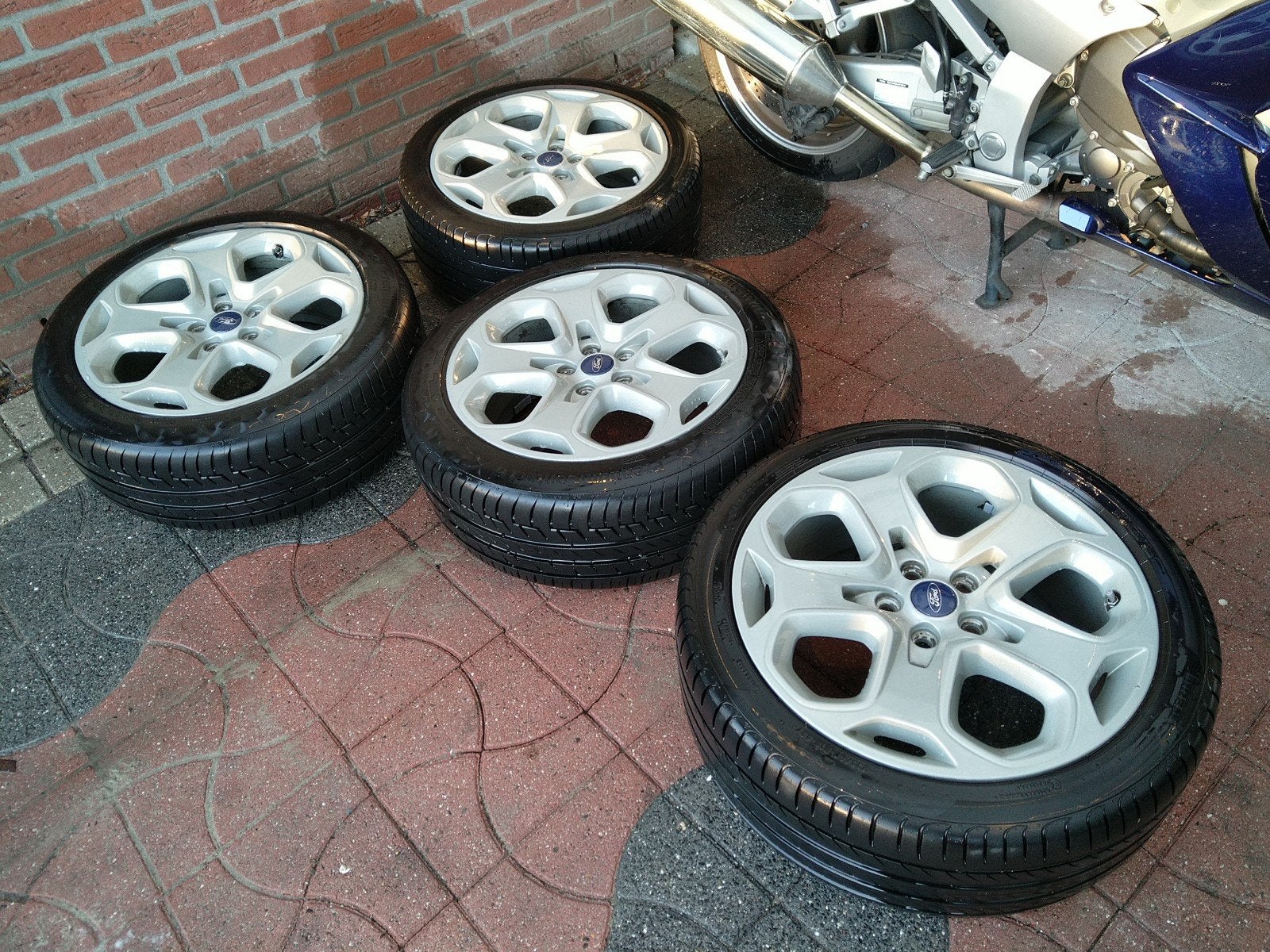 18 inch Ford Mondeo/Volvo velgen met banden, Ophalen, 18 inch, Gebruikt, Banden en Velgen