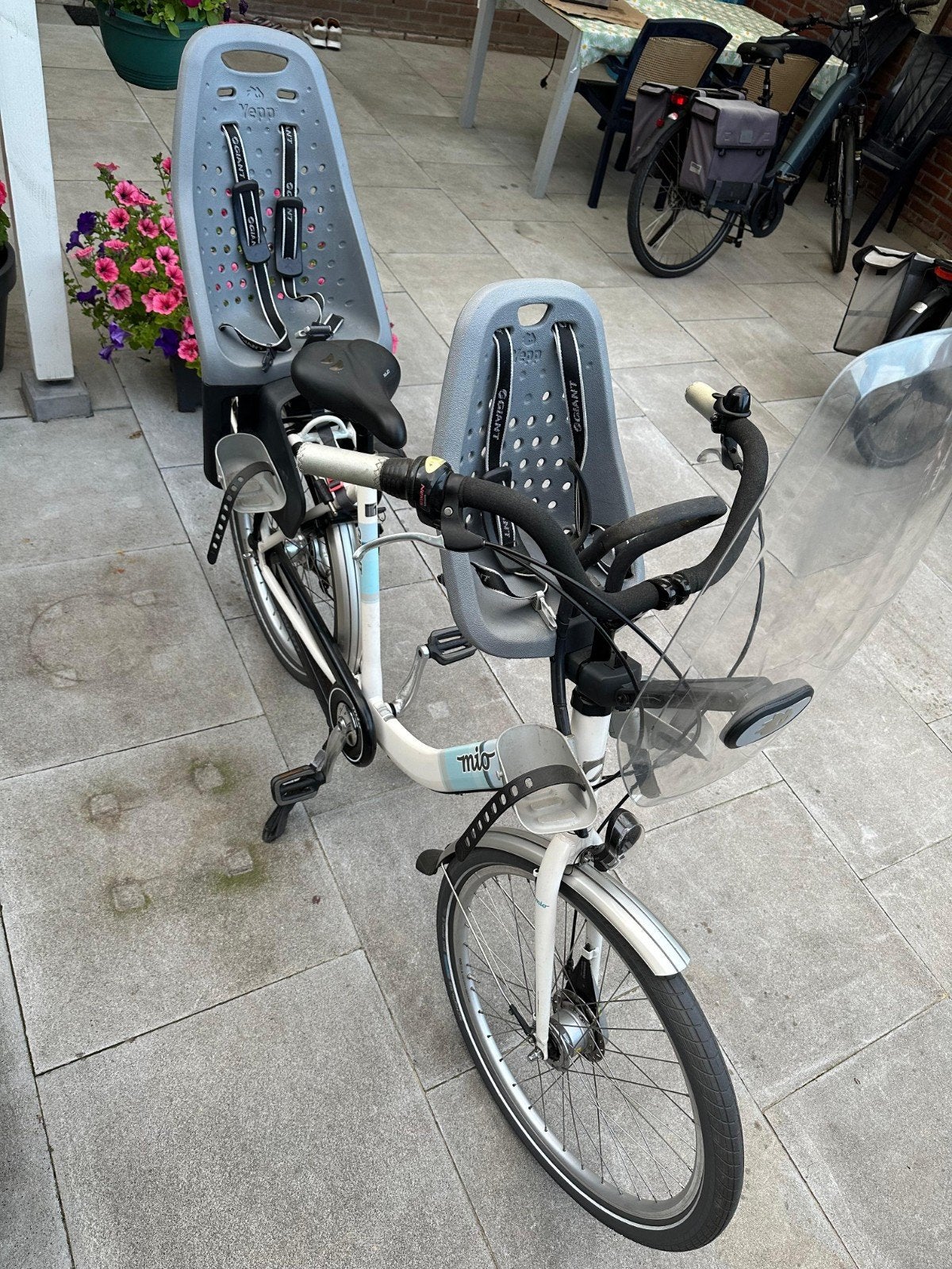 Moederfiets giant Mio met Yepp zitjes, Fietsen en Brommers, Fietsen | Dames | Moederfietsen, Ophalen, 2 zitjes, Giant, 53 tot 56 cm