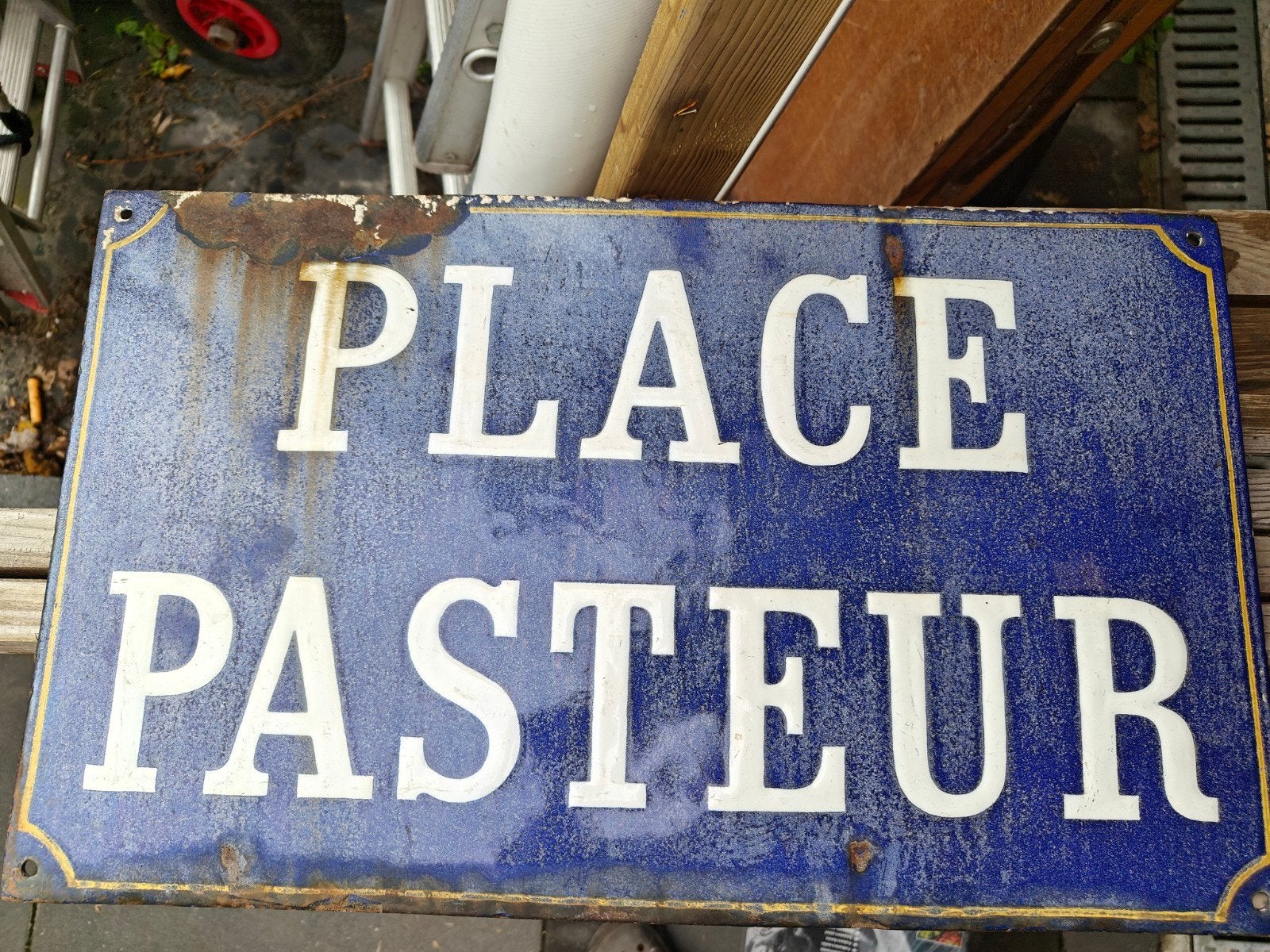 origineel Frans brocante geëmailleerd straatnaambord, Ophalen of Verzenden
