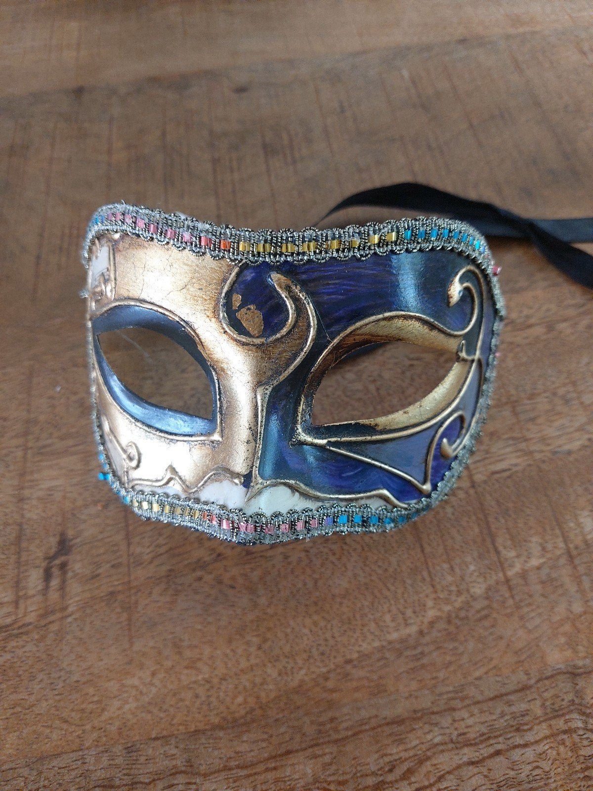 Handgemaakt Venetiaans masker - La Maschera del Galeone, Ophalen of Verzenden, Zo goed als nieuw, Overige typen, Overige