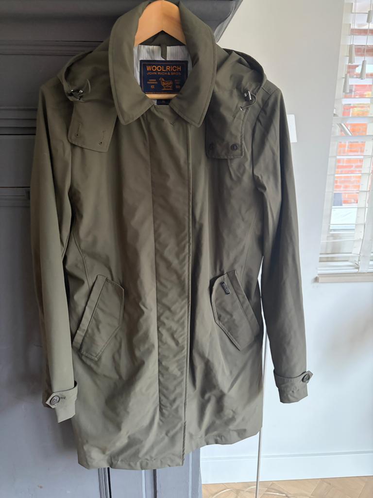 Woolrich regenjas kaki kleur, Ophalen of Verzenden, Zo goed als nieuw, Groen