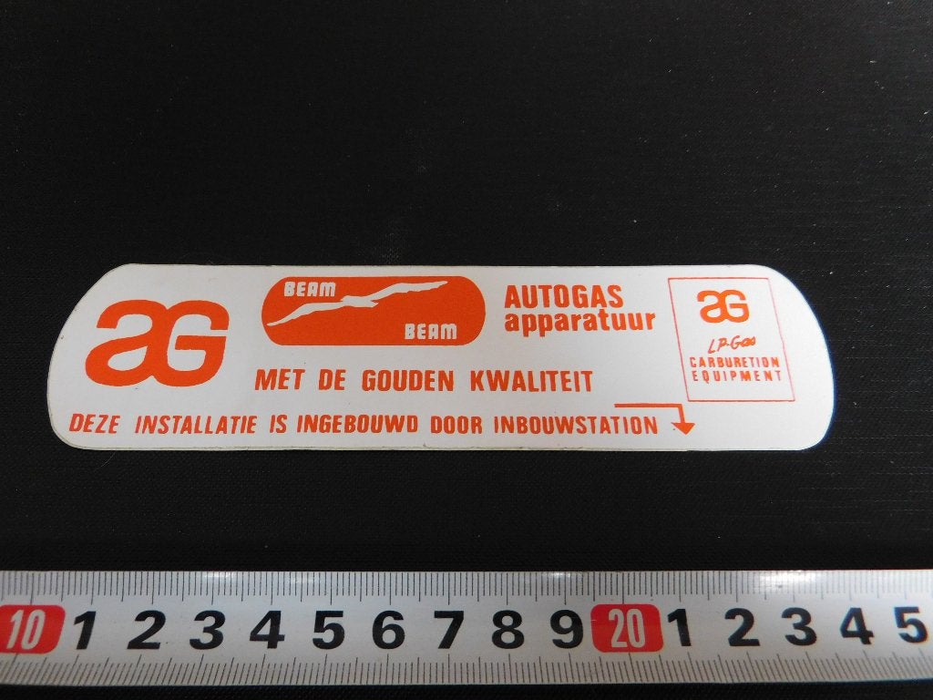 sticker BEAM AG Autogas apparatuur, Ophalen, Zo goed als nieuw