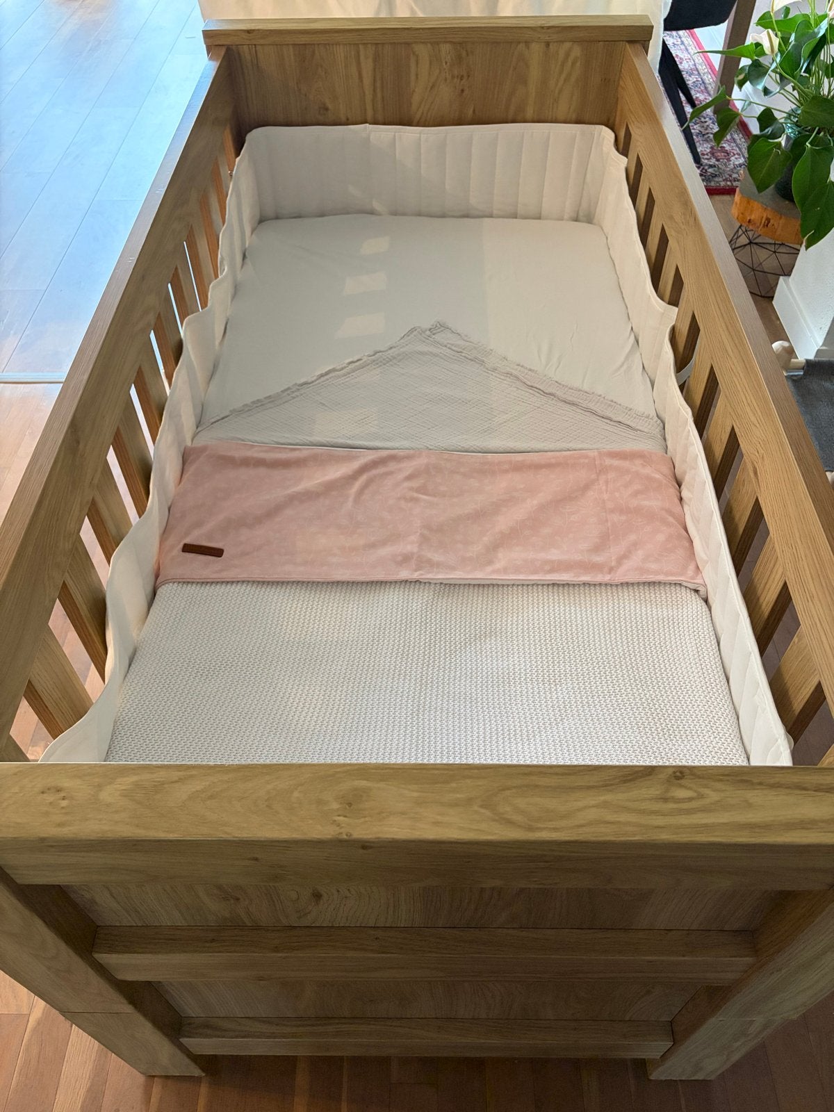 Doorgroeibedje (baby- en peuterbed), Ophalen, Gebruikt, 70 tot 85 cm, Matras