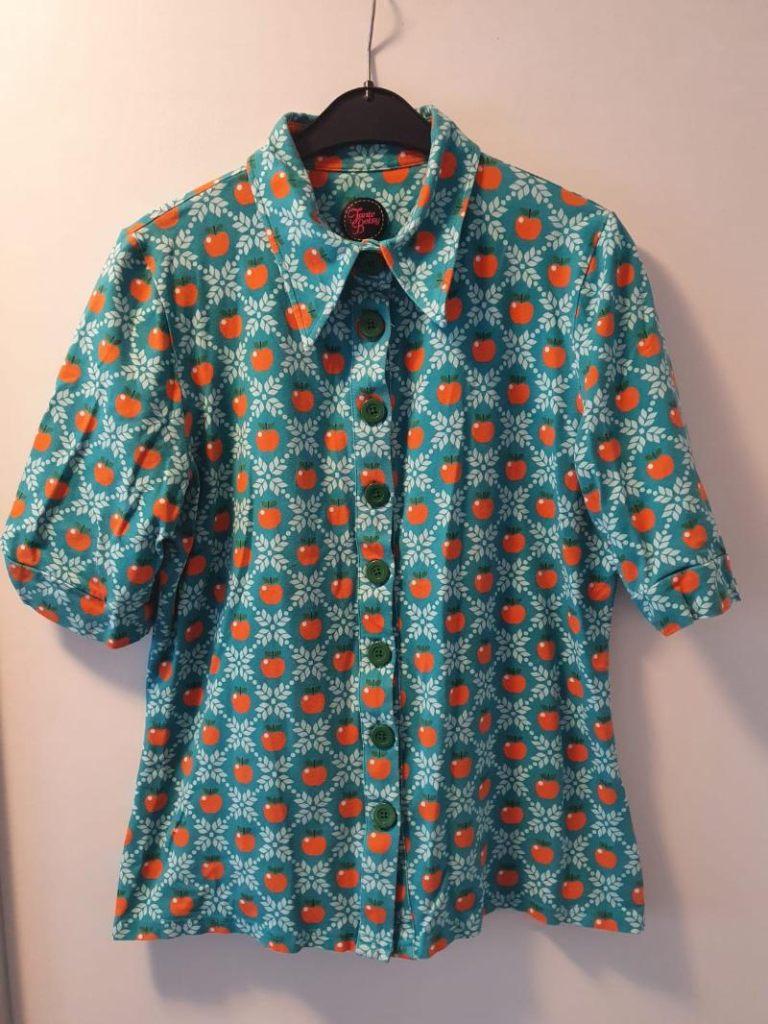 Zgan! leuke blouse met appeltjes van Tante Betsy maat XL!, Tante Betsy, Maat 42/44 (L), Zo goed als nieuw, Verzenden