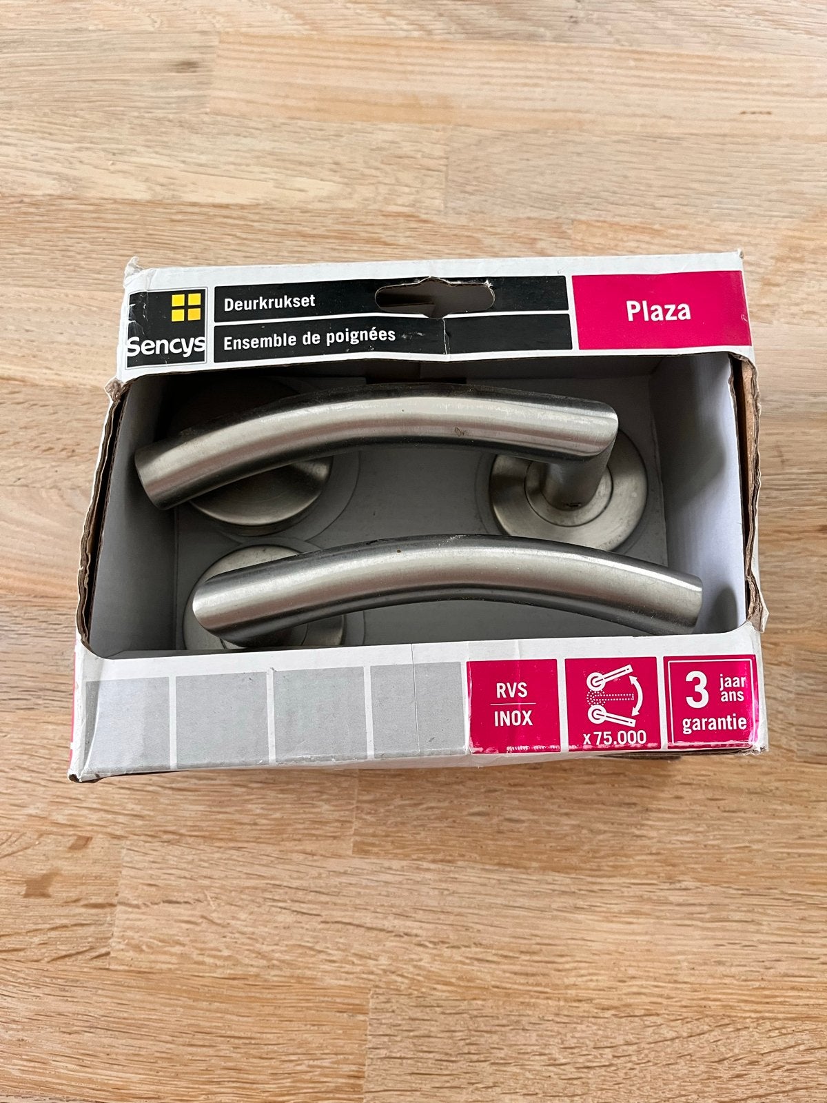 Sencys Deurkrukset RVS - Plaza model, Ophalen, Nieuw, Rvs, Klink of Kruk