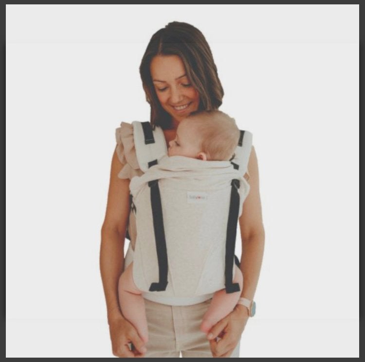 Nwe Babylonia Draagdoek Tricot-Click Almond Melange One Size, Kinderen en Baby's, Babydragers en Draagdoeken, Nieuw, Draagzak
