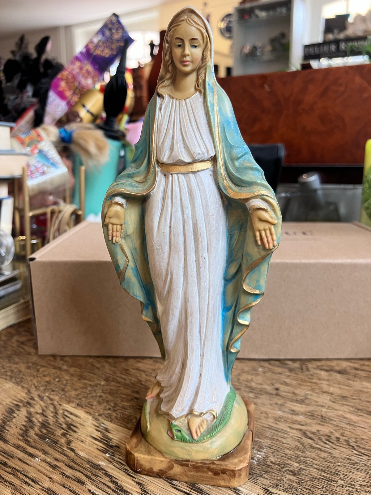 Heilige Maagd Maria Beeldje - Gemaakt in Italië, Ophalen of Verzenden