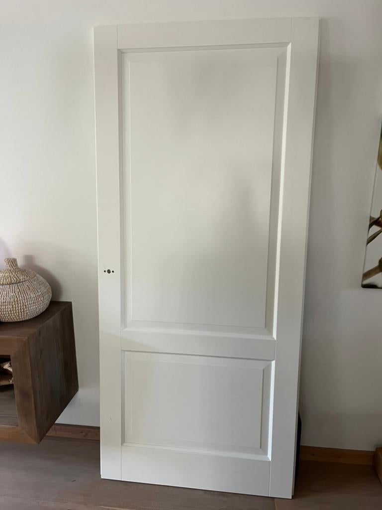 Nieuwe Cando Coventry MDF opdek binnendeur gelakt RAL 9010, Doe-het-zelf en Verbouw, Deuren en Horren, Ophalen, 80 tot 100 cm