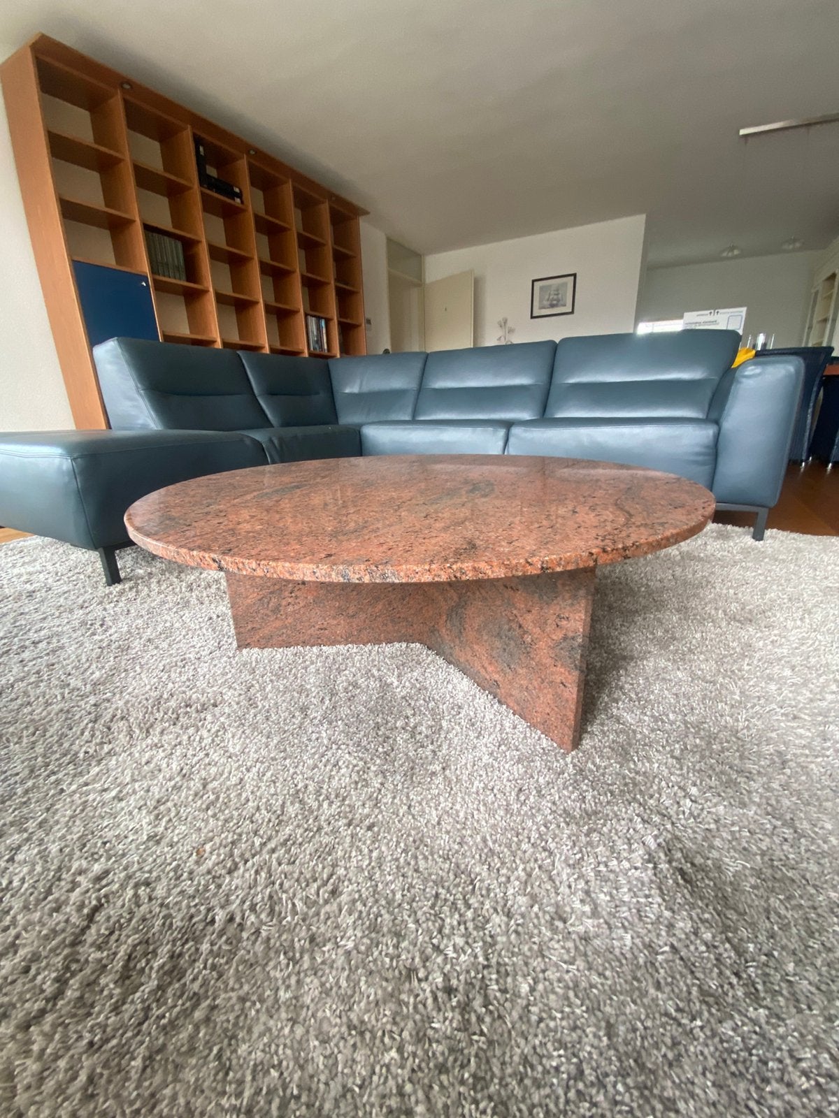 Grote marmeren salontafel, 100 tot 150 cm, Zo goed als nieuw, Minder dan 50 cm, Rechthoekig