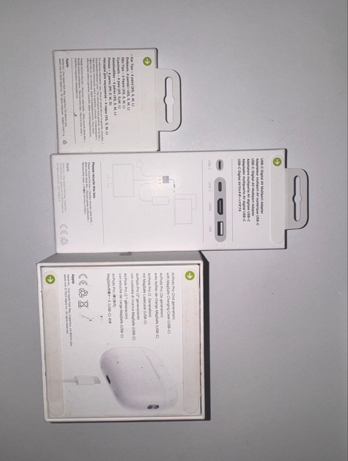 Apple AirPods Pro 2, USB-C Digital AV Adapter & Eartips, In-ear, Bluetooth, Nieuw, Ophalen of Verzenden