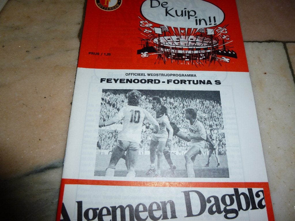 Feyenoord-Fortuna Sittard uit en thuis, Verzenden, Zo goed als nieuw, Feyenoord, Overige typen