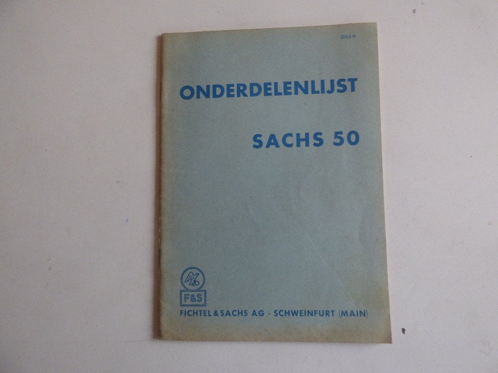 SACHS 50 ONDERDELENLIJST 310.6/H, Ophalen of Verzenden, Zo goed als nieuw