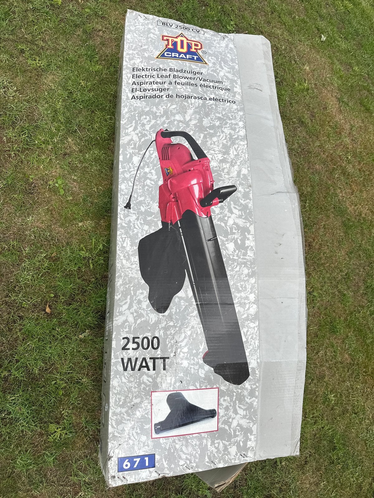 Top Craft Bladblazer/Bladzuiger 2500W - Zo goed als nieuw, Tuin en Terras, Bladblazers, Ophalen, Handgedragen, Zo goed als nieuw