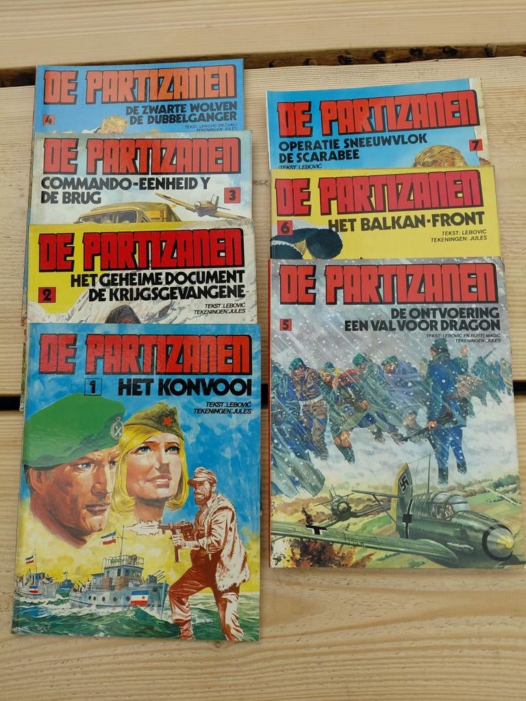 De Partizanen - Complete serie (7 stripboeken), Complete serie of reeks, Ophalen, Gelezen, Lebovic, Jules
