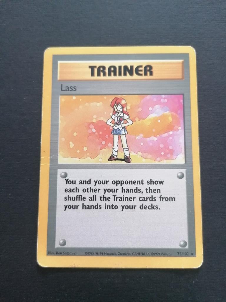 Lass - Base Set 75/102 - Pokémon, Ophalen of Verzenden, Zo goed als nieuw