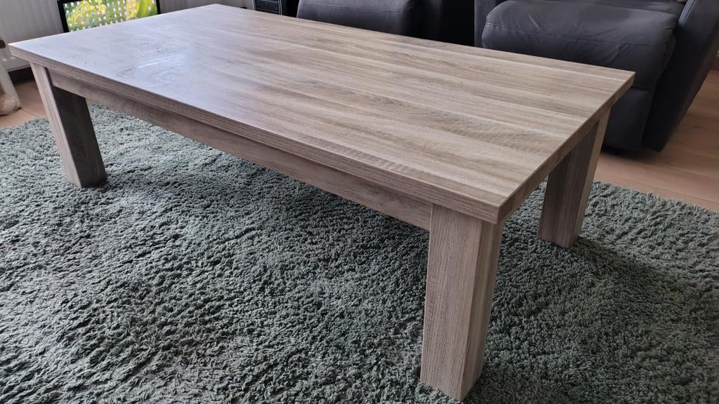 Salontafel hout gefineerd, Ophalen, 100 tot 150 cm, 50 tot 100 cm, Zo goed als nieuw