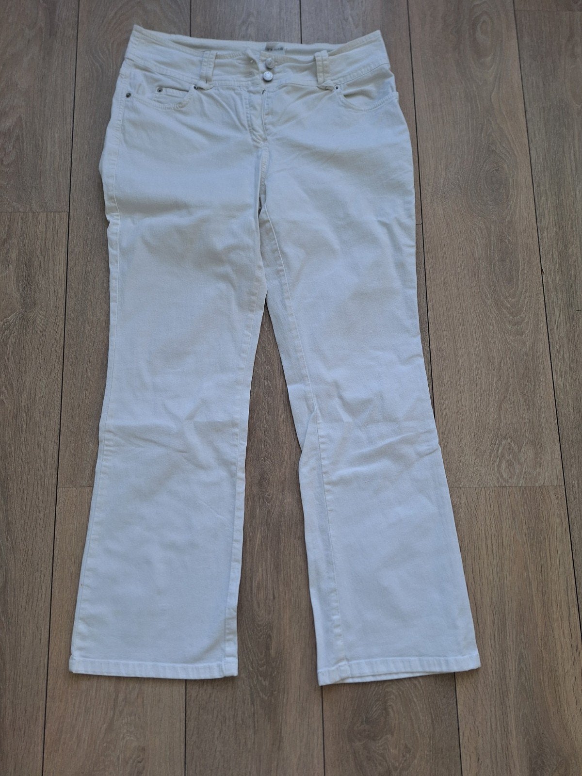 Leuke witte, lange broek - maat 44 (C&A), Kleding | Dames, Broeken en Pantalons, Wit, Maat 42/44 (L), Ophalen of Verzenden, Lang