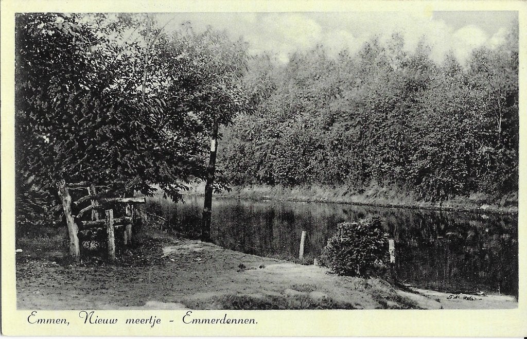 Emmen, Emmerdennen, Nieuw meertje, Ophalen of Verzenden, 1920 tot 1940, Gelopen, Drenthe