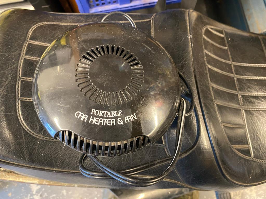 Draagbare auto kachel en ventilator 12V, Auto diversen, Auto-accessoires, Ophalen, Gebruikt