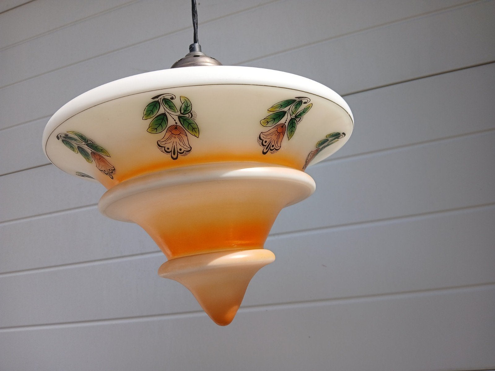 art deco hanglamp van glss, Antiek en Kunst, Antiek | Lampen, Ophalen of Verzenden